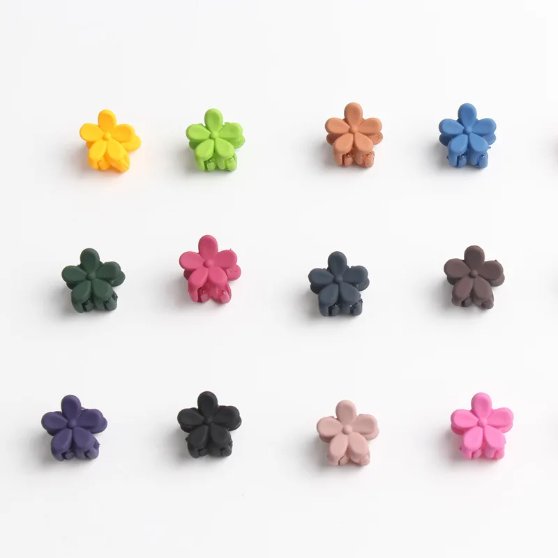 50Pcs/Lot Children Flower Mini Hair Claws Pretty Hairclips Cute Accessory Kids Hair Clips Candy Color New Girls Hair Accessories