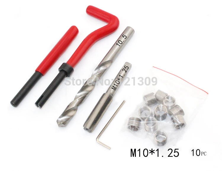 15Pc THREAD RETHREAD REPAIR TOOL SET CAR TOOLS M10*1.25