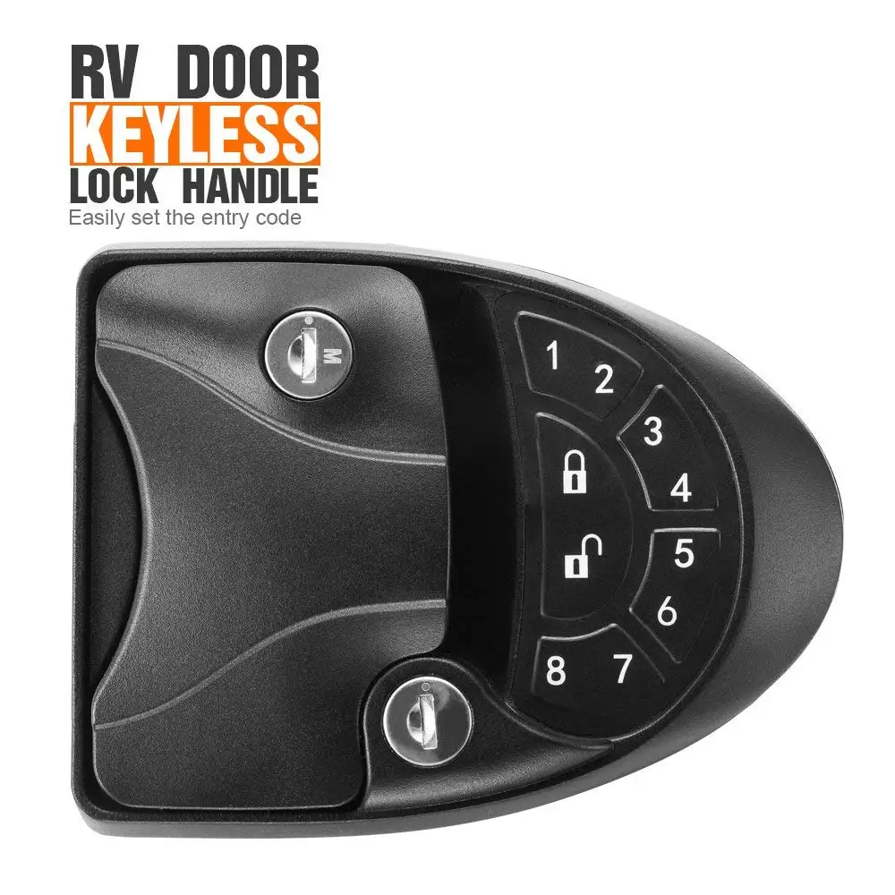 Keyless Entry RV Door Lock Handle  Wireless Remote Camper Lock