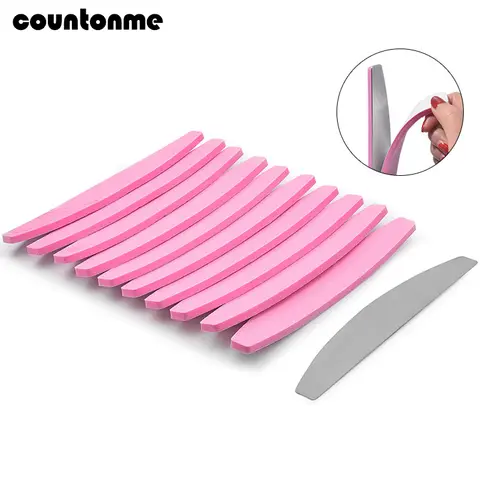 Metal Nail File with 10pcs Replacement Sandpaper Buffer strips Adhesive Pads Stainless Steel Handle Double Side Calluses Remover