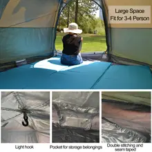 Family Pop-Up Tent for 3-4 People #2