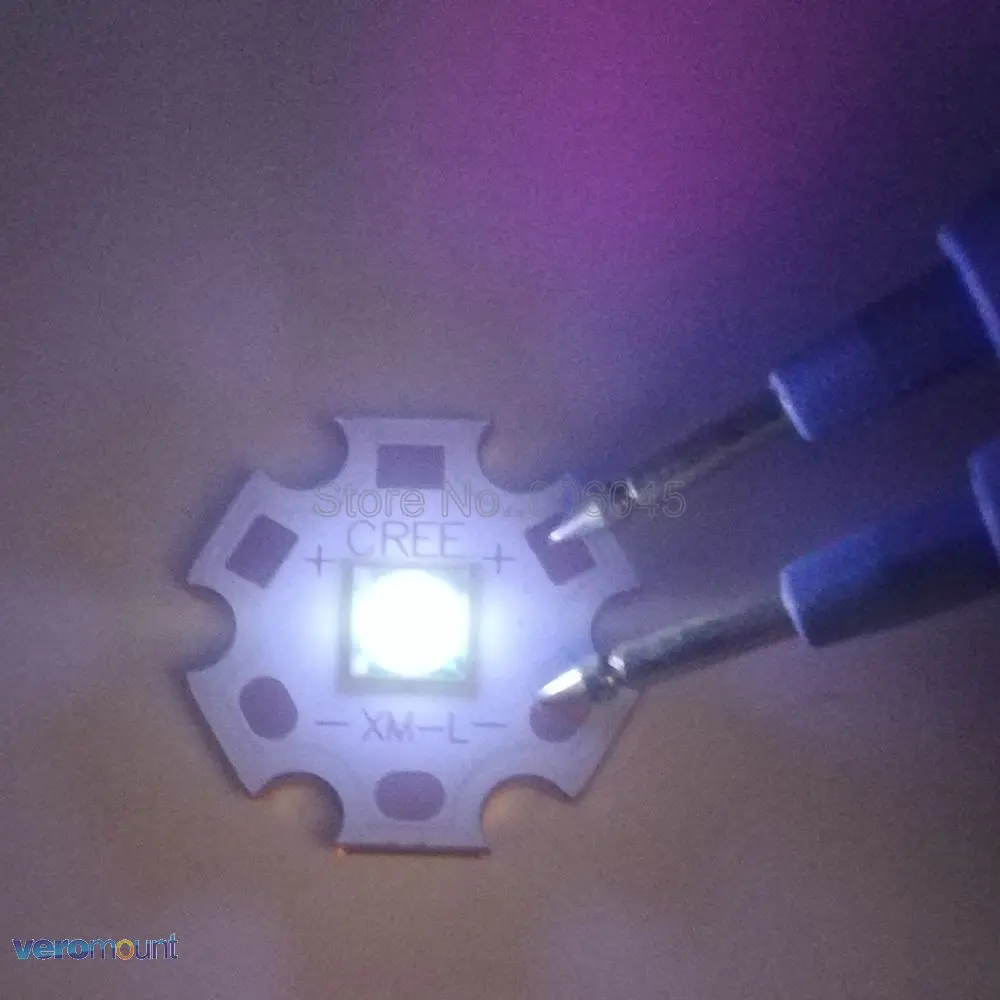 5W 5050 Ultra Violet UV 365nm 380nm 390nm 420nm High Power LED Emitter Bead 2-Chip 3.8-4.2V 350mA-1200mA on 20mm Copper Star