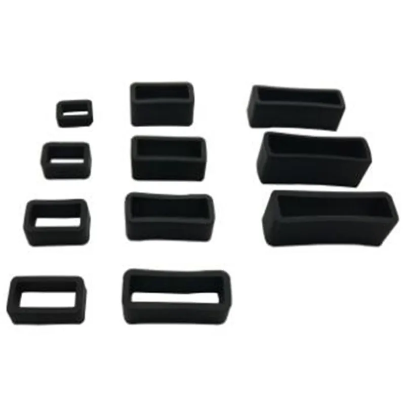 1PC 10/12/14/16/18/20/22/24/26/28mm Black Watch Strap Retaining Hoop Loop PVC Retainer Buckle Holde Wrist Watchbands Accessories