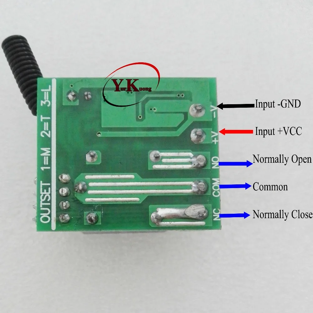 Wireless Micro Remote Control Switch 12V DC Push Trigger button Door Opener Access control Electric lock Time Delay off Remote