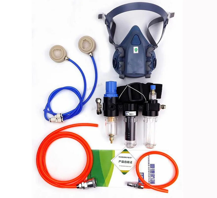 Industry Function Supplied Air Fed Respirator System For 3 M 7502 Half Face Respirator Gas Mask