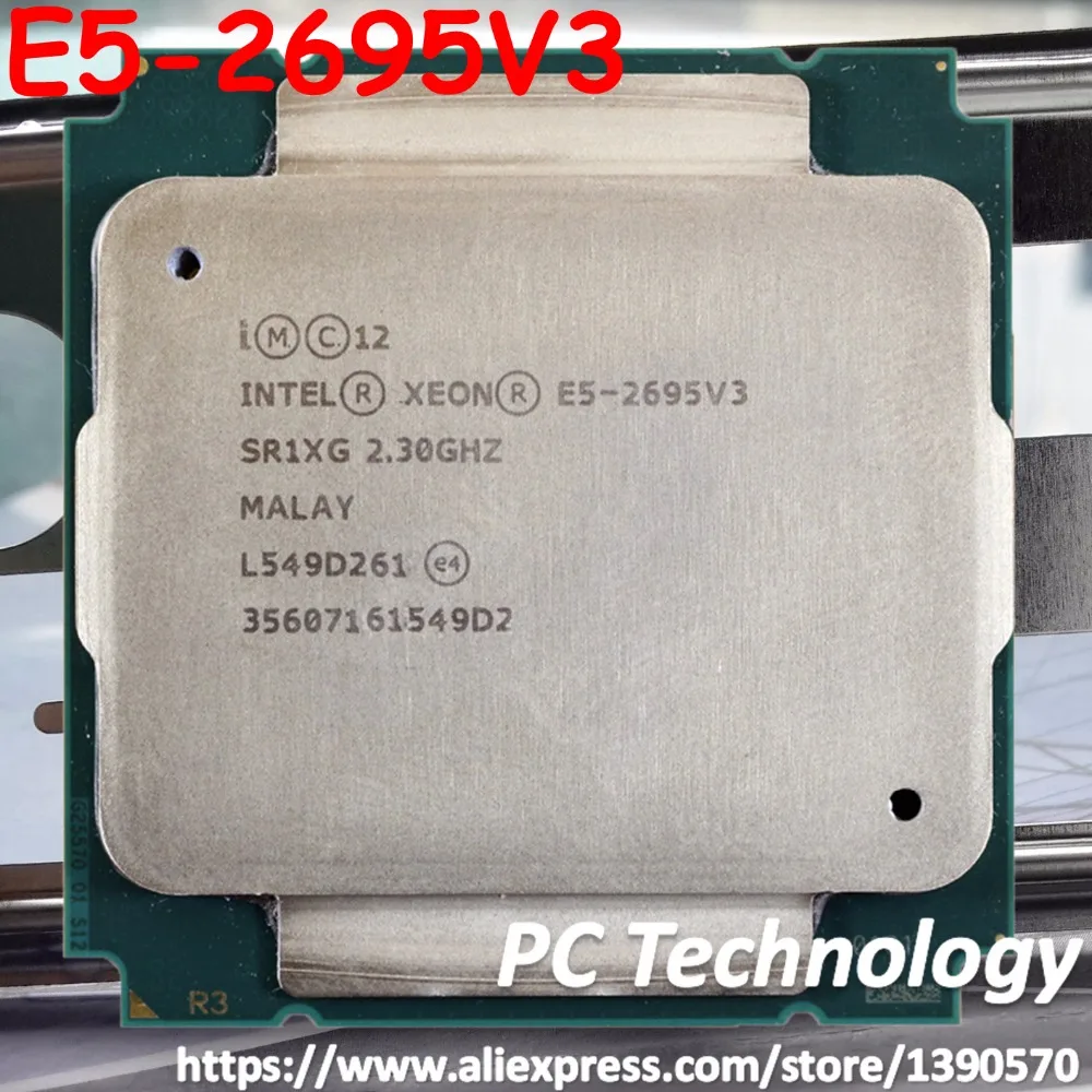 Original Intel Xeon Processor E5-2695V3 SR1XG 2.3GHZ 35M 14CORES E5-2695 V3 LGA2011-3 CPU E5 2695V3 free shipping E5 2695 V3