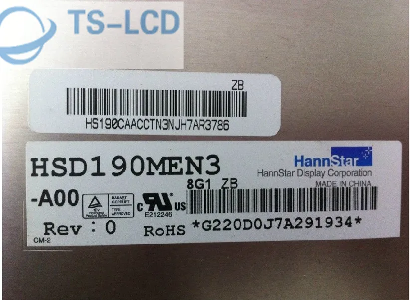 100% testing Original A+ Hannstar HSD190MEN3-A00 HSD190MEN3 A00 19 inch LCD Panel one year warranty