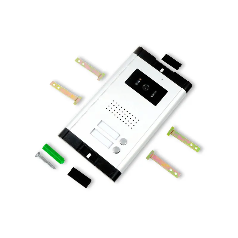 Bianco a Colori Video Telefono Del Portello Citofono Campanello Della Macchina Fotografica Con 2 Tasti di Controllo Esterno Ingresso Macchina Per Il
