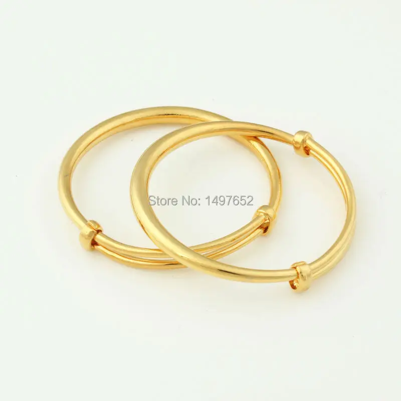 Fashion Dubai Gold Baby Bangle Jewelry For Boys Girls18K Gold Color Ethiopian/African Kids Bangles Bracelet Jewelry image 3