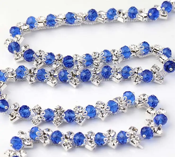 

Free Shipping 5 yards Crystal Rhinestone Trim, Rhinestone Applique, Bridal Applique,Wedding Applique,Rhinestone Chain TONG051