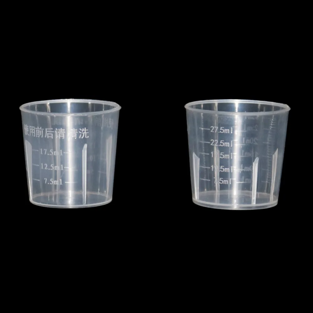 15/20/30/50/100ml Laboratory Plastic Graduated Measuring Cup Liquid Container Making Tool Transparent Mixing Cup DIY Mixing Tool