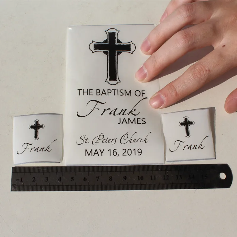 Personalized Wedding Unity Candle Set vinyl decal vintage Church Ceremony Candle stickers Bridal Shower Gift labels ( no candle)