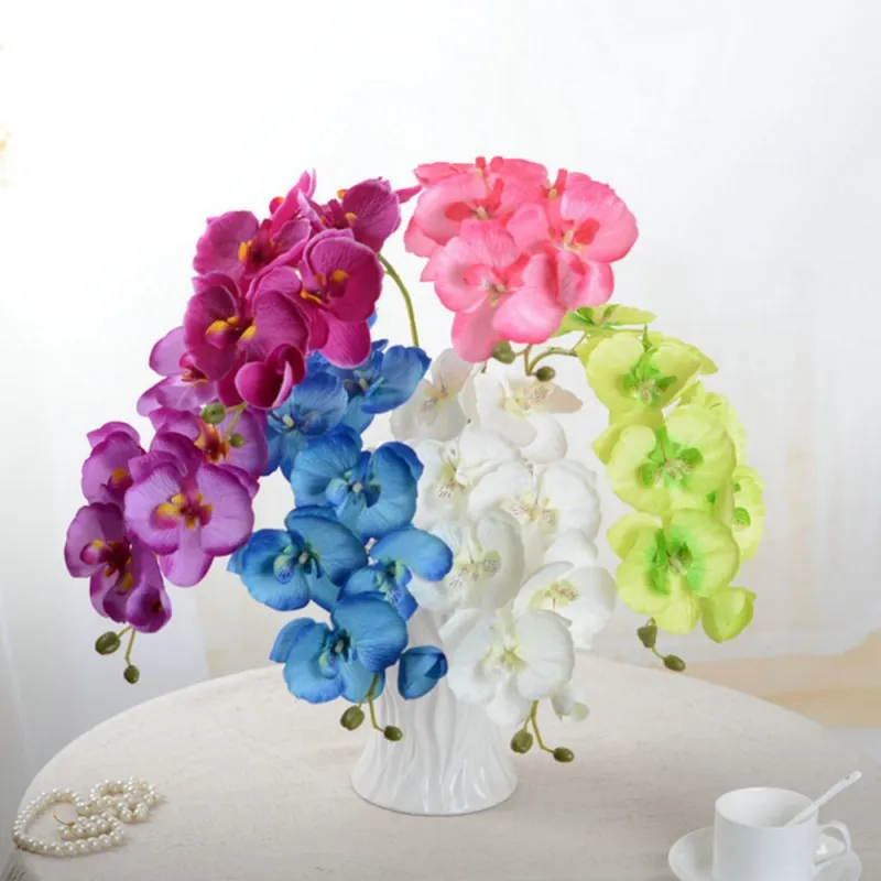 

Beautiful DIY Phalaenopsis Artificial Butterfly Orchid Silk Flower Bouquet Wedding Home Living Room Decoration 20pcs/lot