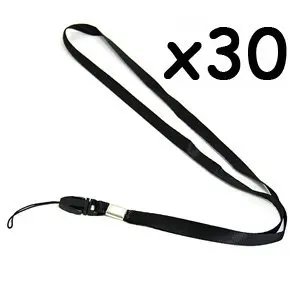 30 pcs Black Long Neck Strap Band Lanyard For Camera Cell phone ipod mp4 PSP Wiimote ID card badge and other Electronic Devices