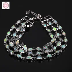 JLB-045  Fire Opal Inlaid Fashion Bracelet For Women Jewelry Gift