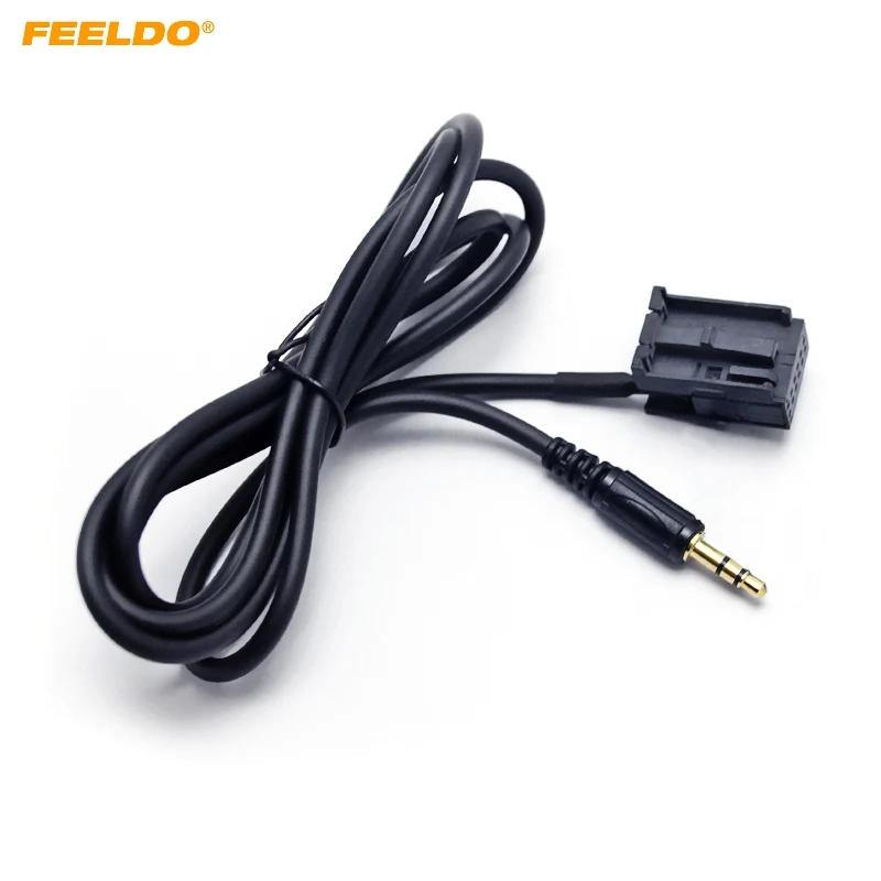 

FEELDO 1PC Car Accessory CD 3.5mm Aux Cable Harness Adapter for Ford Focus Fiesta Mondeo PUMA MK2 MK3 S-MAX #CT2860