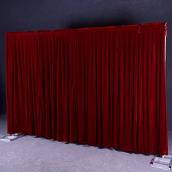 Flannel velvet none transparent wedding backdrop curtain drapes wedding supplies background for party event birthday stage decor