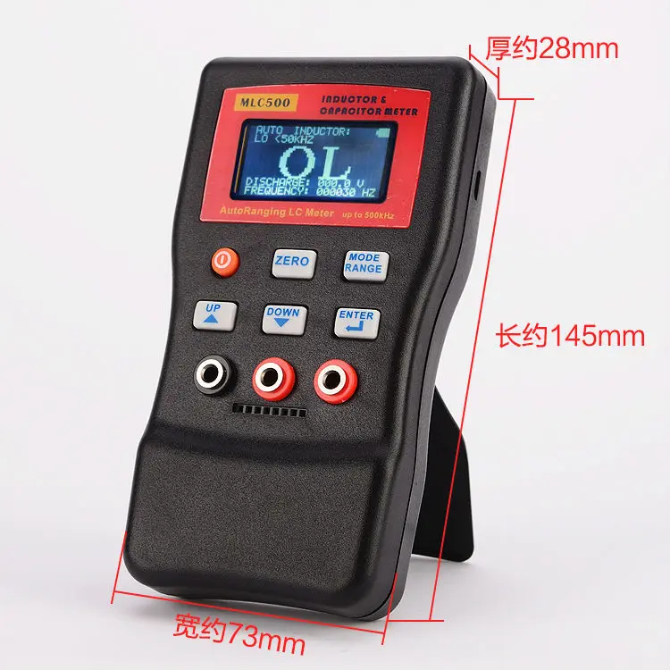 High Precision AutoRanging LC Meter Inductor Capacitor Meter 1% Accuracy 500KHz Test Connect PC Storing MLC500