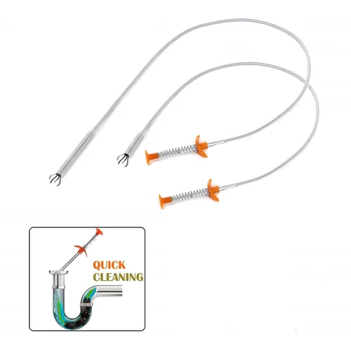 LMETJMA-60 80 cm 배수 청소기 파이프 머리 준설선 하수도 청소 브러시 싱크 욕조 하수도 머리 준설 도구, KC0275 