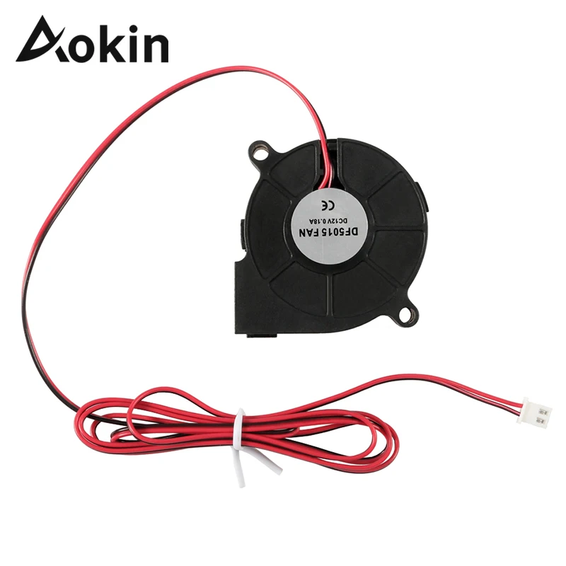 Aokin 5015 ventilador 12v 24v para anet a8 a6 dc ventilador de refrigeração ultra-silencioso rolamento de óleo sobre 7500 rpm ventilador turbo para impressora 3d 5015 ventilador