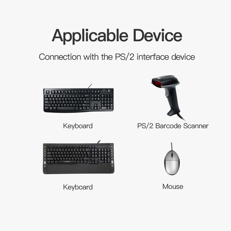 Intervento USB a PS2 Convertitore di Cavo Maschio USB a PS/2 Femmina Adattatore Cavo di Estensione USB Per Tastiera Mouse scanner PS2 Cavo USB