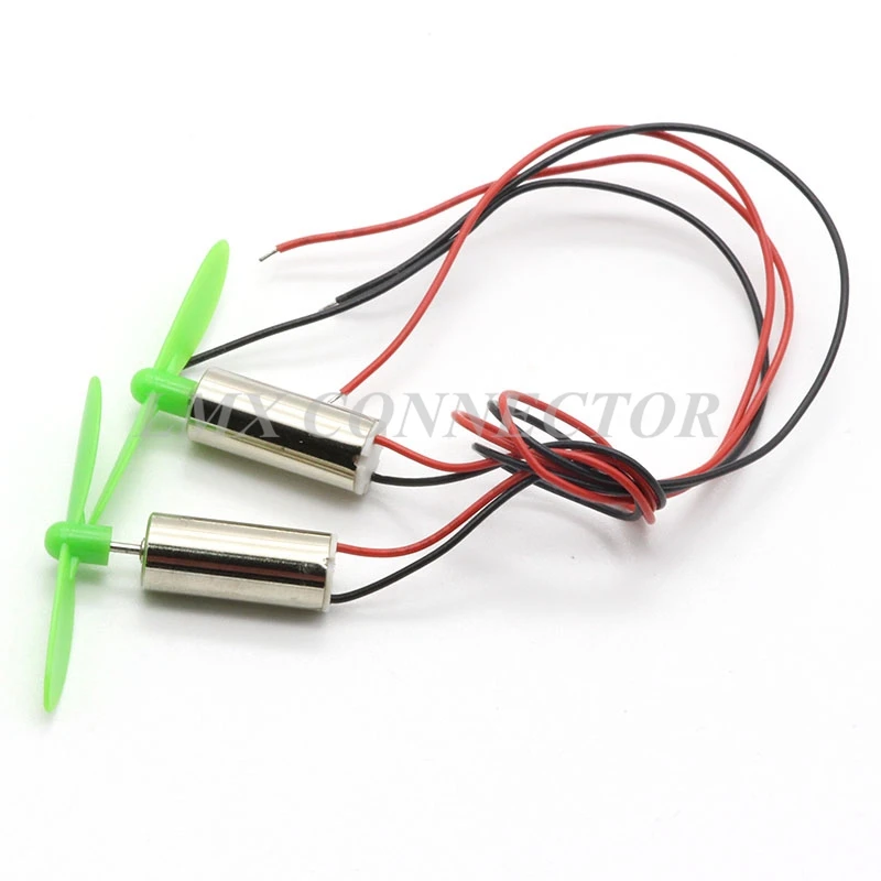 

12PCS 615 Coreless Micro Motor with 30mm Green Propellers 1.5V 1000RPM 0.01A for Helicopter Airplane Robotic