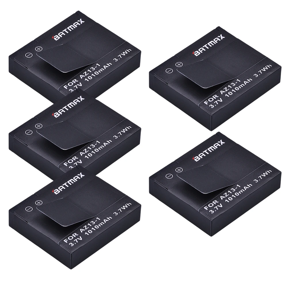 

For 5Pcs Xiaomi Yi Battery AZ13-1 Rechargeable Li-ion Battery Akku 1010mAh for Xiaomi Yi XiaoYi Sports Action Camera DV Cam