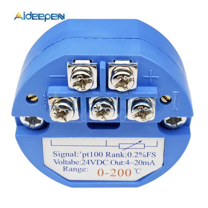 RTD PT100 0-200 Gradi di Temperatura del Trasmettitore Del Sensore Modulo DC 24V 4-20MA Sensori di Temperatura del Modulo del Rivelatore