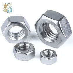 20-50Pcs DIN934 M2 M2.5 M3 M4 M5 M6 M8 304 Stainless Steel Metric Thread Hex Nut Hexagon Nuts  JIANKUI