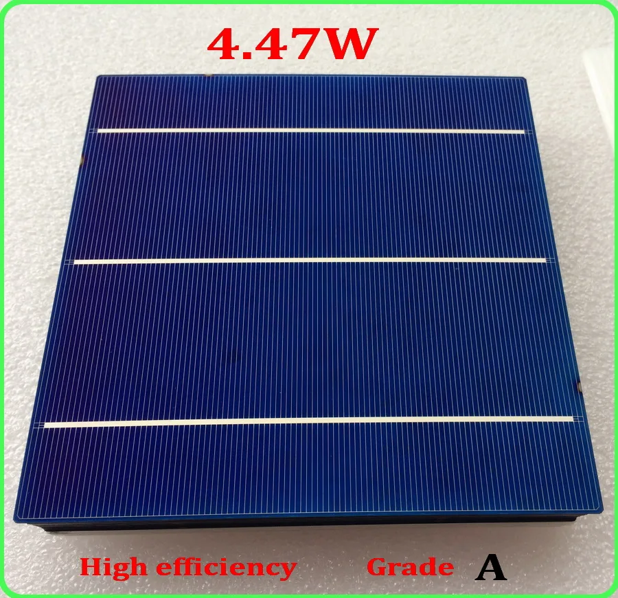 20 Pcs 4.47 156MM  Polycrystalline Silicon Solar Cell 6x6 Prices Cheap Grade A For DIY PV Poly Solar Panel+enough ribbon for diy