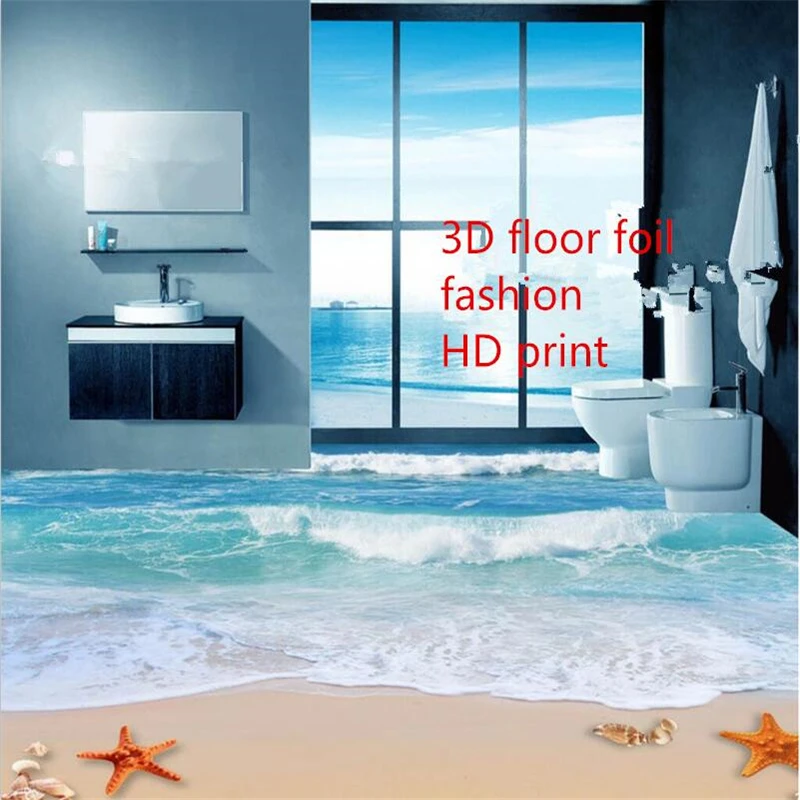 

wellyu Custom 3D floor stickers self-adhesive flooring paste Living room bathroom Waterproof wear thickening Papel de parede