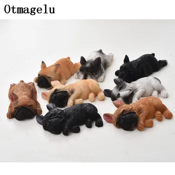 1Pcs Franse Bulldog Magneet Voor Home Decoratie Leuke Cartoon Hond Slaap Patroon Koelkast Stickers Voor Kinderen Stickers