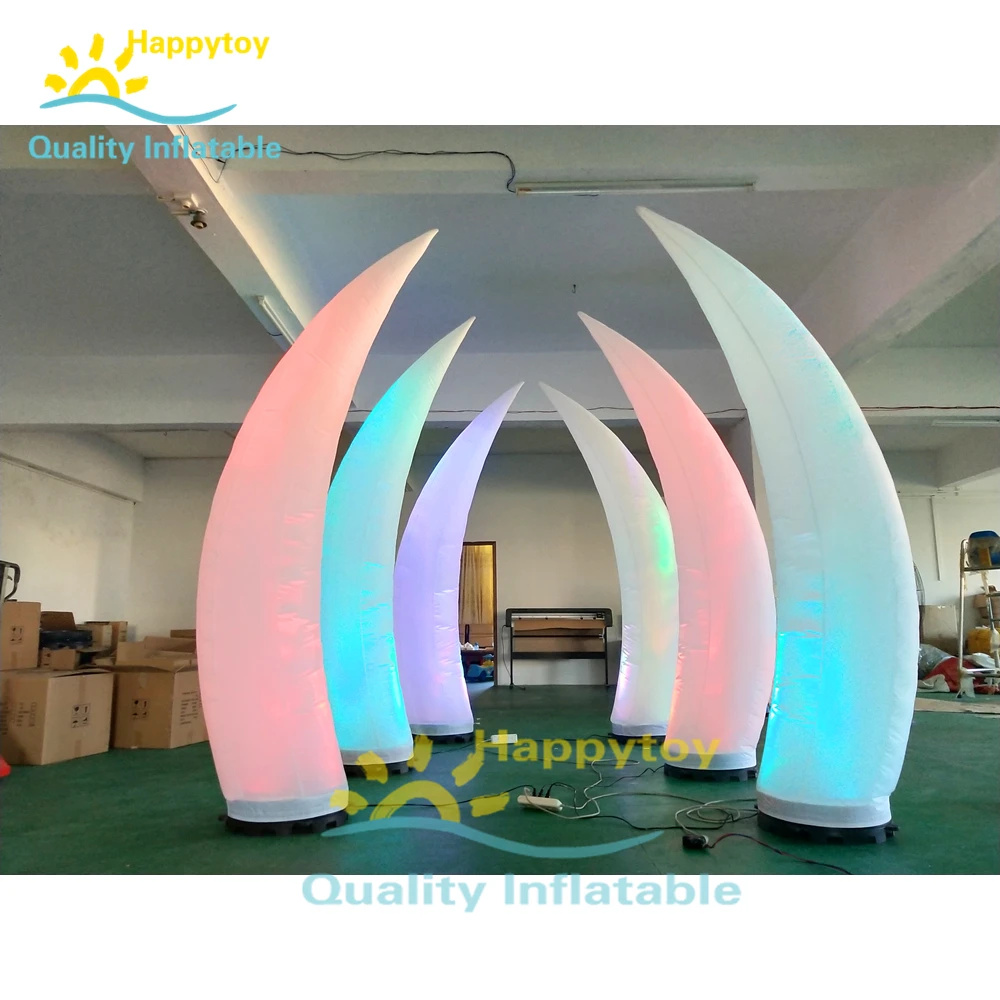 Inflatable Led Light Tusk Balloon, Light Inflatable Crescent, Air Antlers And Horn Balloon For Wedding Stage