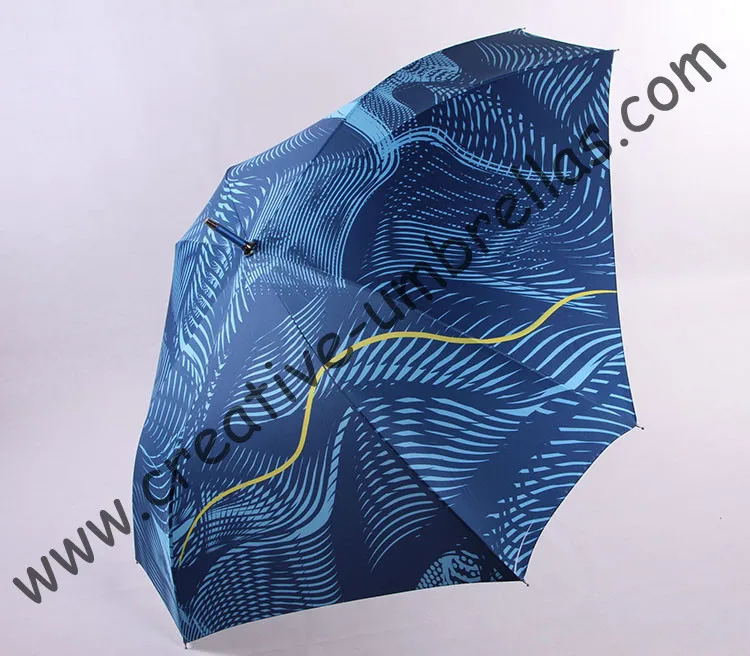 Straight aluminum square  umbrellas.14mm blue aluminum shaft and fiberglass ribs,auto open,full printed windproof,honeycomb