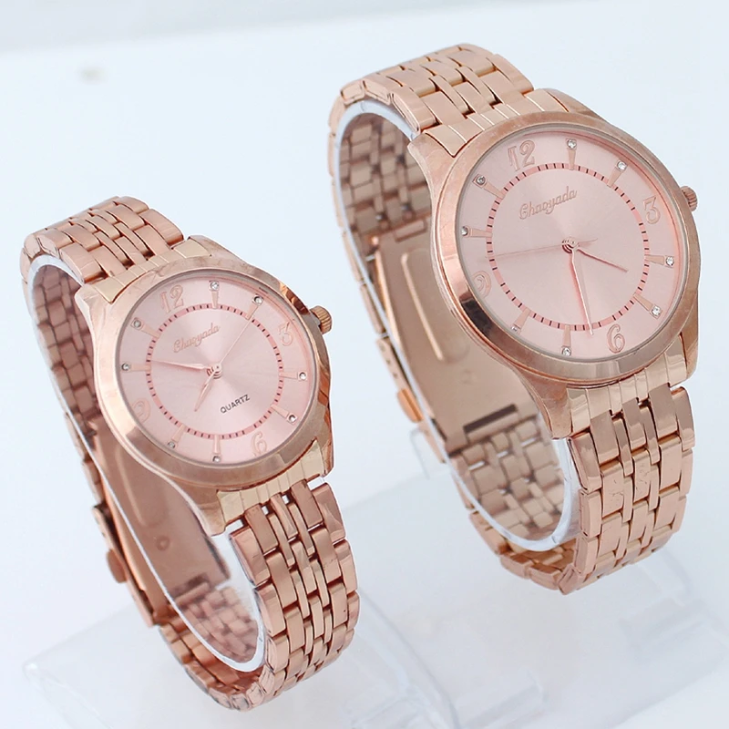 Часы CYD chaoyada Мужские кварцевые, брендовые модные повседневные деловые, полностью стальные, для влюбленных, с датой, водонепроницаемые, 30 м, Z43