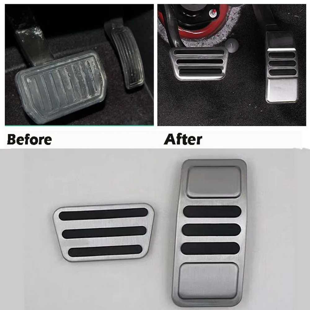 TTCR-II Car Accessories stainless steel Brake pedal Plate/acceleration pedal For Ford Mustang Automatic Transmission Pad Sticker