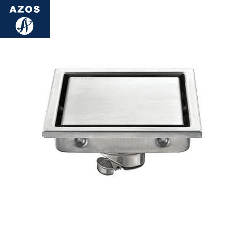 AZOS SUS304 stainless steel Shallow water seal floor drain shower room balcony Deodorant/Fast drainage 110*110mm Rectangular