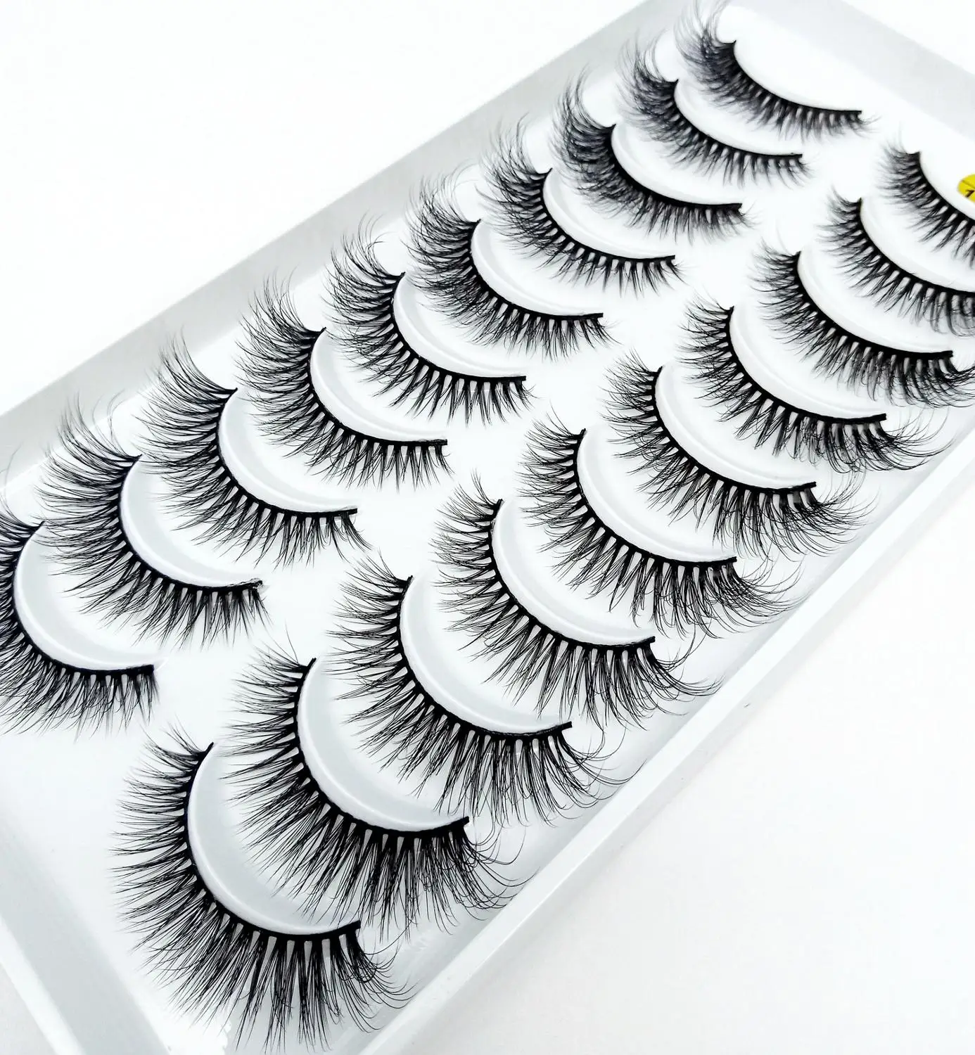 NEW 10 Pairs 8-25mm 3dMink Lashes Bulk Faux Thick Long Wispy Natural Mink Lashes Pack Short Wholesales Natural False Eyelashes