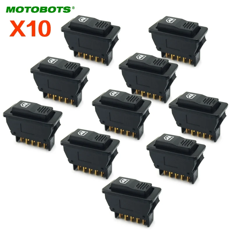 MOTOBOTS 10pcs Auto Universal 5pins Car Power Window Switch 12V/24V 20A with Illumination Indicator  #CA1440