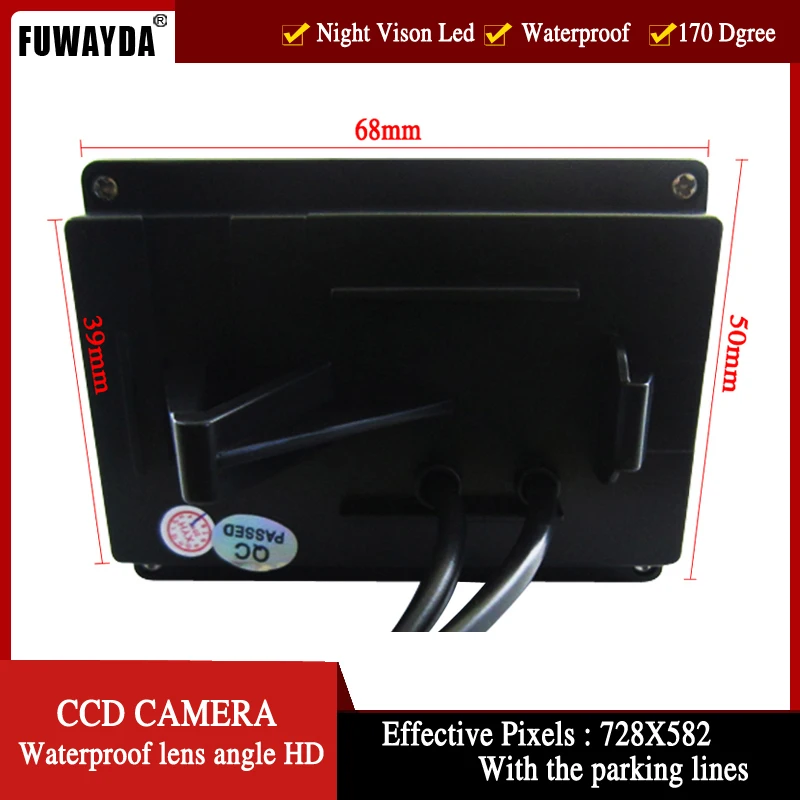 FUWAYDA Parking 4.3' Car Mirror Monitor+CCD HD LED Night Vision Car RearView Camera for TOYOTA Land Cruiser LC 100 120 4500 4700