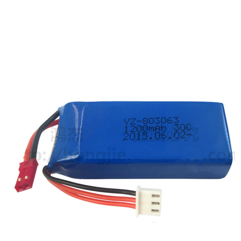 7.4V 1200mAh Lipo battery For Yi zhang Tarantula X6 H16 remote control quadrocopter 7.4V 1200mAh lipo battery 2S 803063 30C