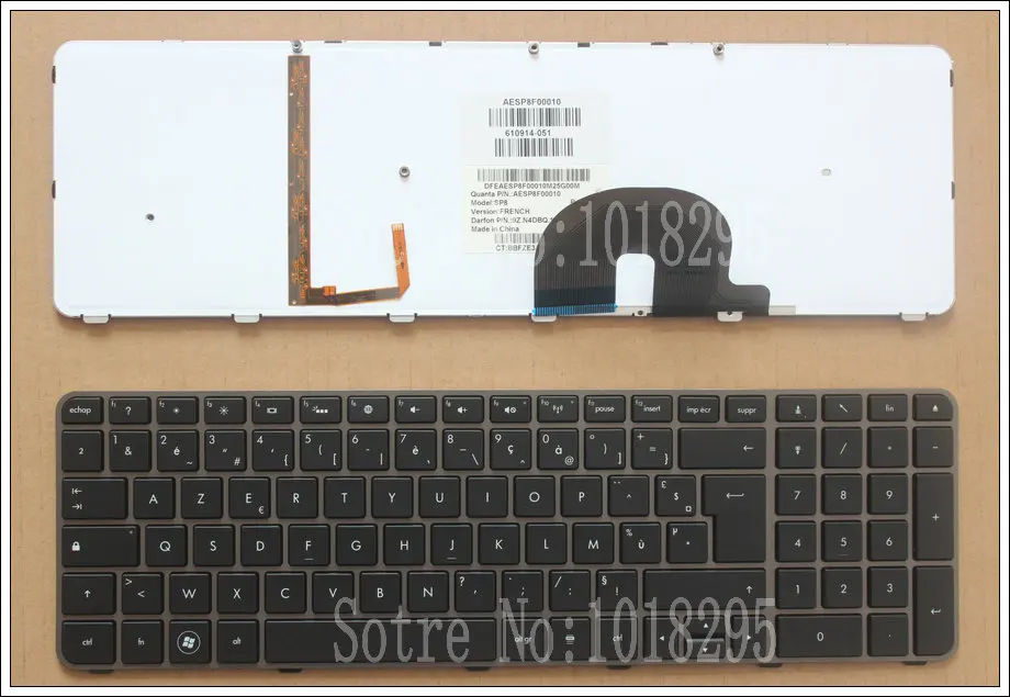 

100% NEW For HP Envy 17,17-2199EL, 17-2199EZ 17-1189EL, 17-1190CA FR French laptop keyboard With backlight 610914-051