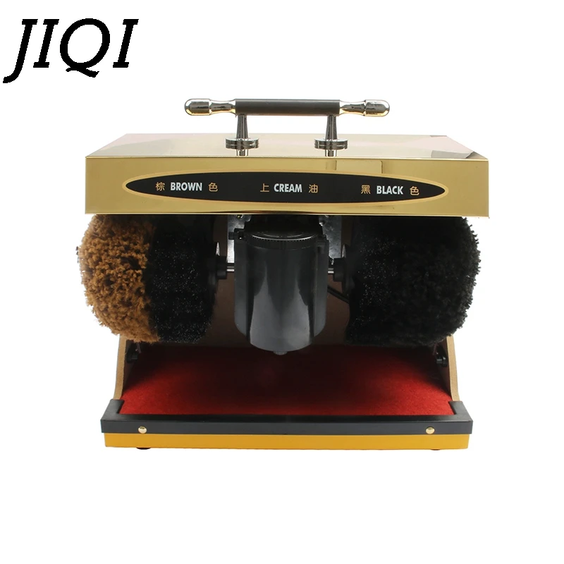 JIQI Electric Shoes Cleaner Shiner Sole Care Boot Shoe Polisher Brush Automatic Polishing Leather Shine Cleaning Machine Washer