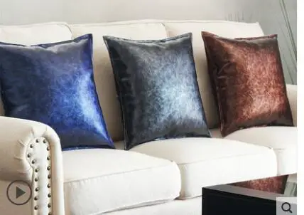 

Environmentally friendly PU leather office sofa hug pillowcase Chair waist cushion cover