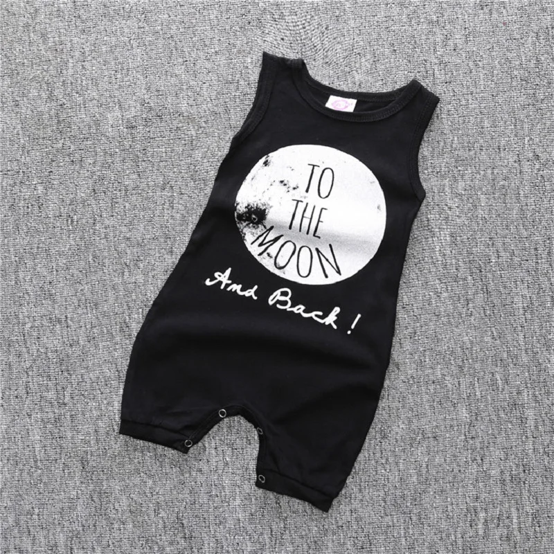 Hooyi Summer Baby Romper Shortall 100% Cotton Infant Jumpsuit No Sleep Moon Babies Bebe Roupas Newborn Fashion One-Piece Clothes
