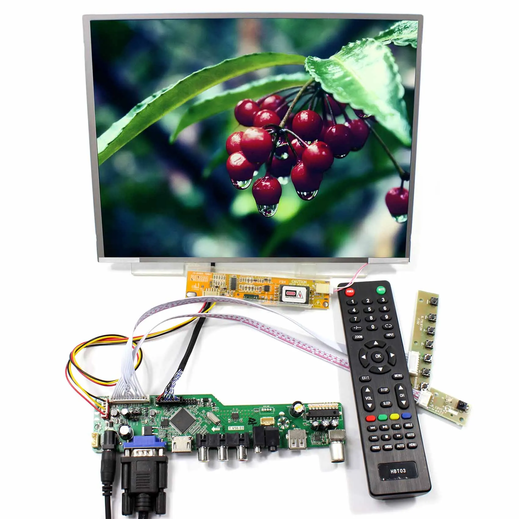 

TV HD MI VGA AV USB AUDIO LCD Cotntrol Board 12.1inch LTN121X01 1024x768 LCD