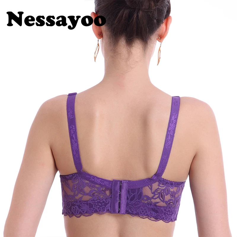 Hot Full cup thin underwear small bra plus size wireless adjustable lace Women\'s bra breast cover B C D cup Large size Lace Bras