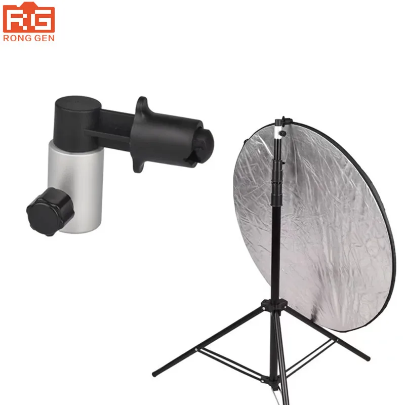 Soporte para Reflector, clip vertical para Panel de fotografía, soporte para difusor, cabezal giratorio, soporte para brazo reflector