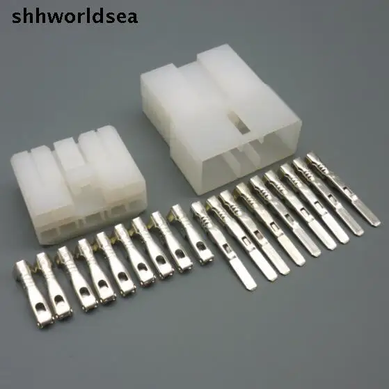 shhworldsea 5/30/100sets 3.0mm kit plastic female male car audio socket 9p connector