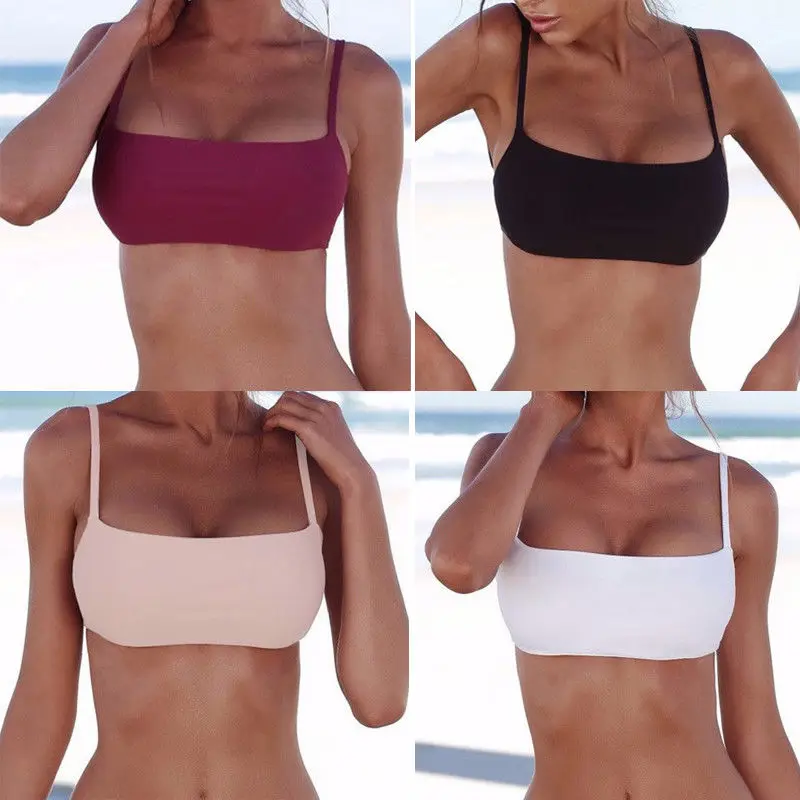 New Sexy Women Bikini Tops UnPadded Bra Swimwear Swimsuit Bathing Beachwear Swimming Beach Swim Tops Two-Piece Separates Bikini